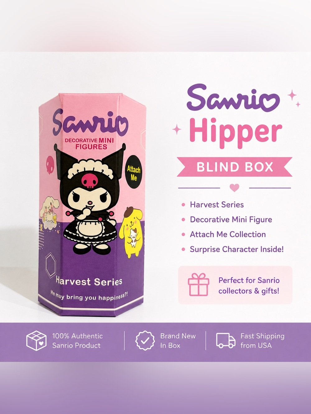 SANRIO Harvest Series Hipper Mini Blind Box | Kuromi Cinnamoroll My Melody-NEW
